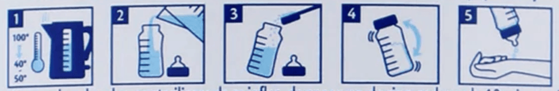HiPP Stage 1 Dutch Formula mixing instructions