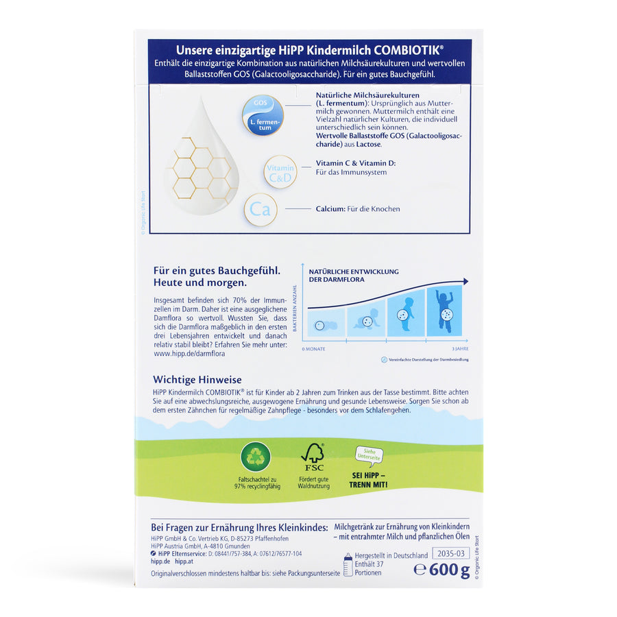 Hipp 2+ Years Combiotic Kindermilch Toddler Formula