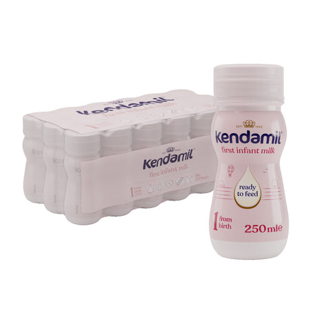Kendamil Classic Ready to Feed Stage 1: 250ml bottle and the 18-bottle case