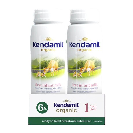 Kendamil Organic Ready to Feed Stage 1, 6 x 200ml bottles