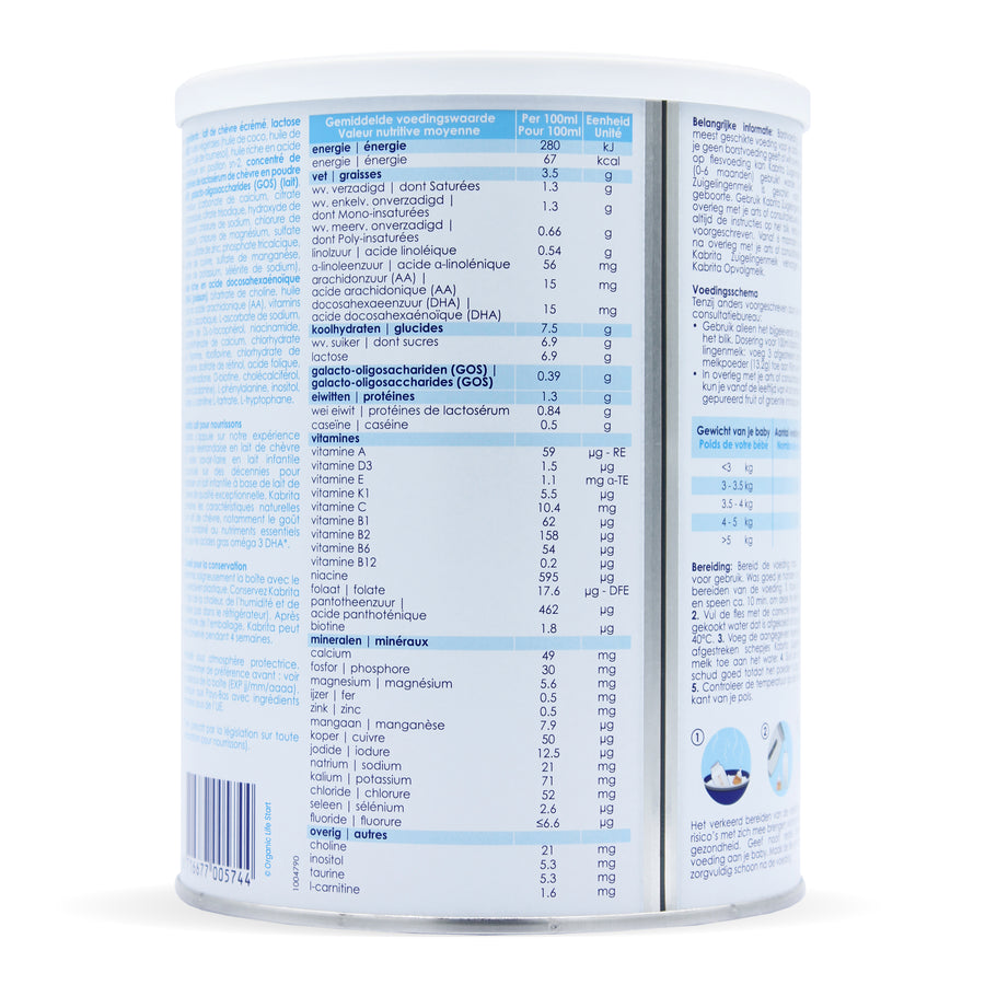 Kabrita Stage 1 Ingredients Nutritional Information