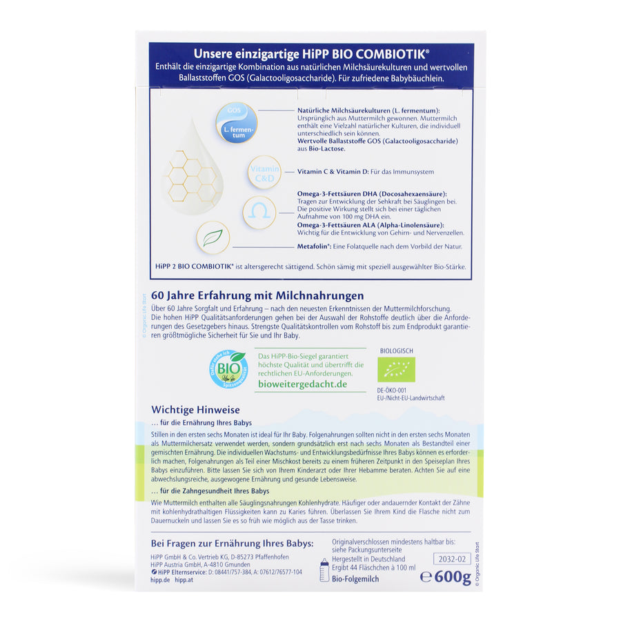 HiPP German Stage 2 Organic Formula