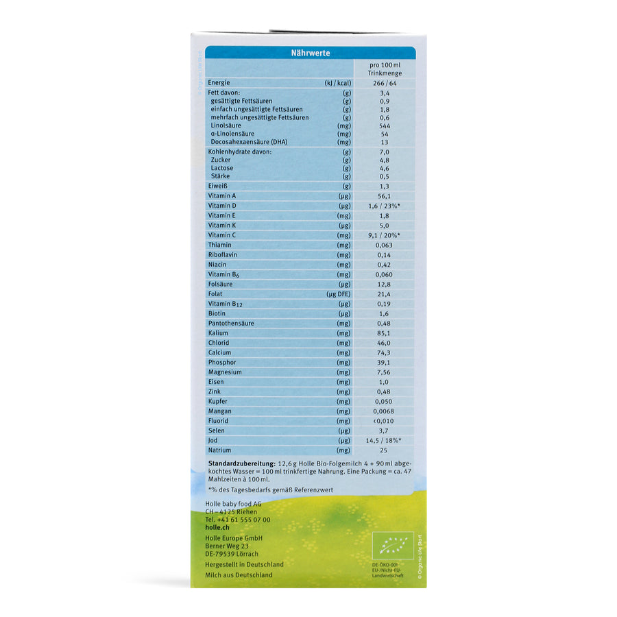 Holle Stage 4 Organic Toddler Formula