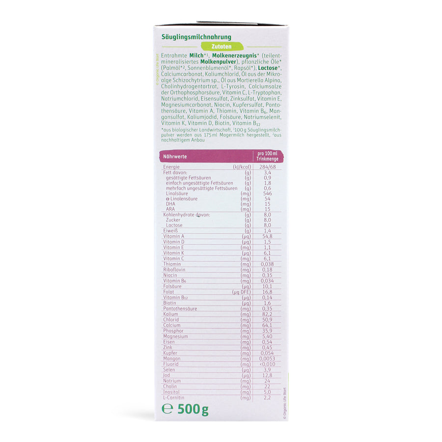 Lebenswert Organic Baby Formula Stage 1