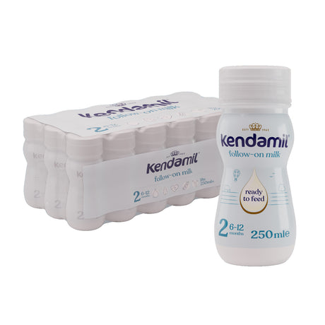Kendamil Classic Ready to Feed Stage 2: 250ml bottle and the 18-bottle case